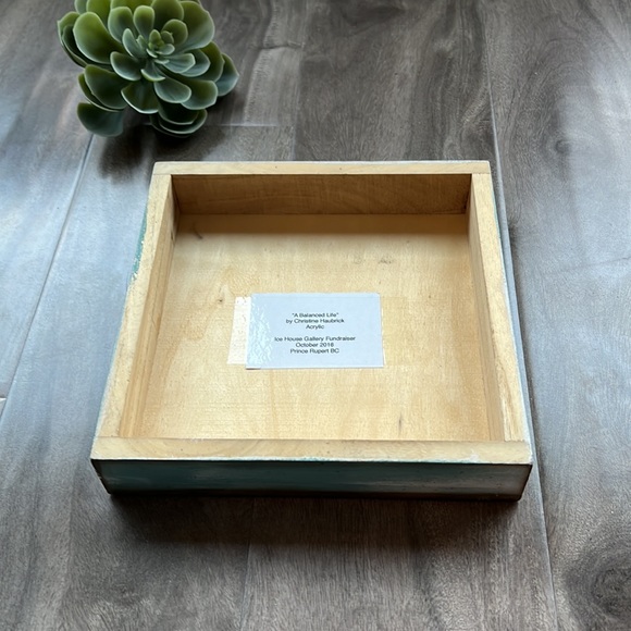 🎁4/$25 - ORIGINAL art piece - the secret of a balanced life - like NEW - 8x8” - Picture 5 of 6